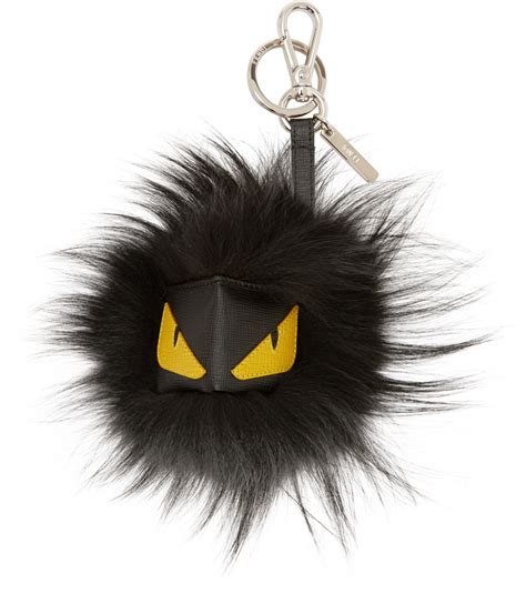 fake fendi fur keychain|fendi luggage keyring.